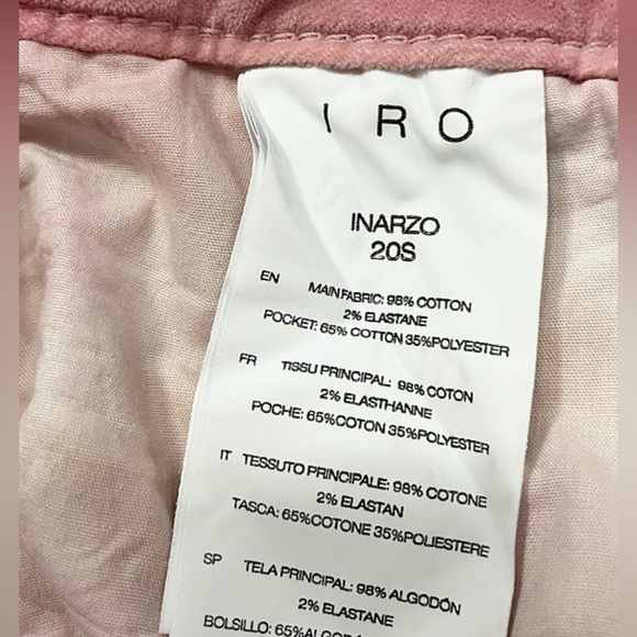 IRO INARZO Pink Tie-Dye Button Fly High Rise Shorts Women’s 26 Cotton Stretch - Picture 11 of 11